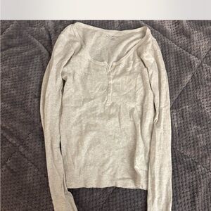 Women's Brandy Melville Gray long sleeve top shirt M